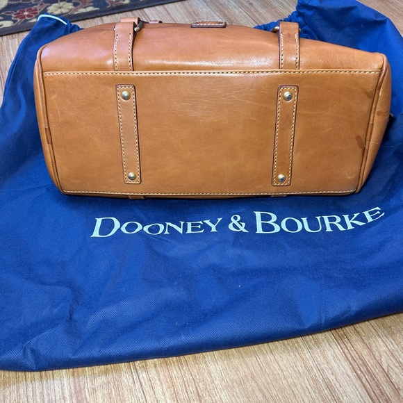 Dooney & Bourke Italian Florentine Leather Large Satchel Bag Natural - Picture 13 of 16